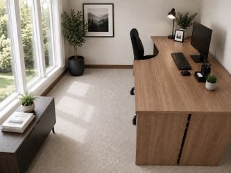Dania Furniture Modern 2 Curved Executive Desk – Large Woodgrain Office Desk