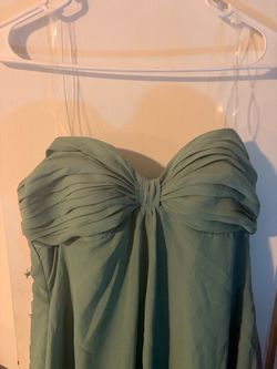 Sage Green Strapless Formal Dress