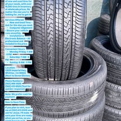 SET OF FOUR TIRES ALMOST NEW 215/5/17 HANKOOK 