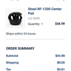 Shoei Rf-1200 Original Center Pad Obo