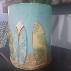 Cute Ceramic Large Vase Or Waste Basket Or  Plant Holder 