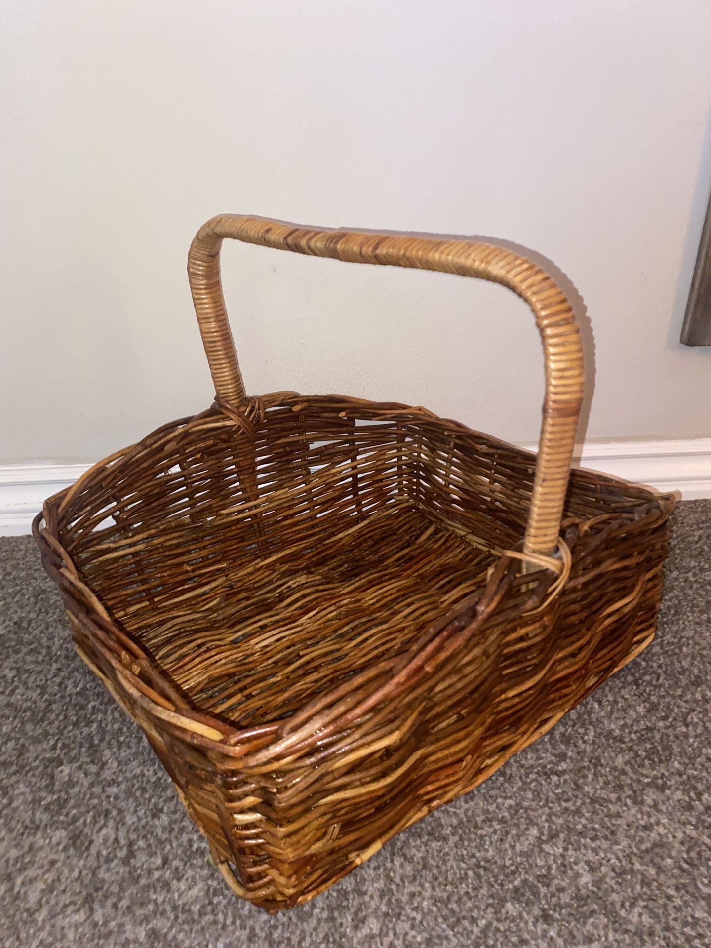 Very Large Heavy Duty  Square Wicker Basket