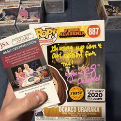 Funko Pop! Ochaco Uraraka Chase SIGNED  #887 | Funimation 2020 Exclusive