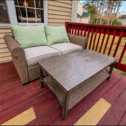 Patio couch and table