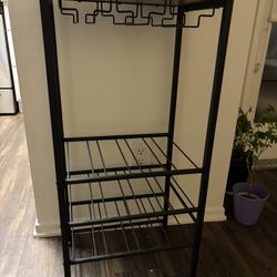 Wine Rack With Glass Holder