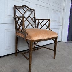 Vintage Late 20th Century Chippendale Faux Bamboo Armchair •FREE DELIVERY•