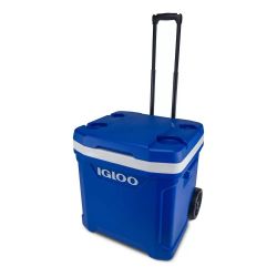 Igloo MaxCold Latitude 62-Quart Rolling Cooler - Blue/White
