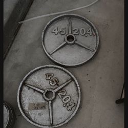 Steel Plated Barbell Weights 