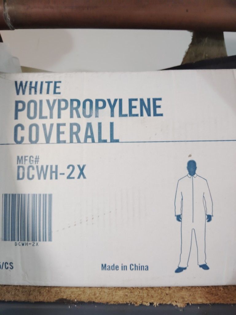 White Protective Coveralls Size 2X