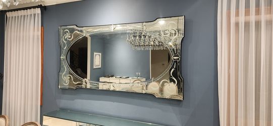 Designer Mirror And Matching Stand Set