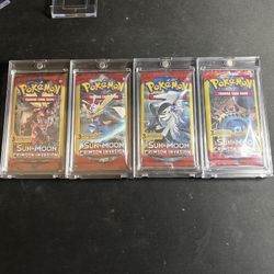Pokemon Sun&Moon 3 Cards Booster Packs Art Set