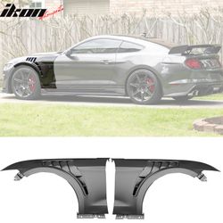 Fits 2015-2017 Ford Mustang V6/GT GT500KR Style Front Fenders Aluminum Side Panel