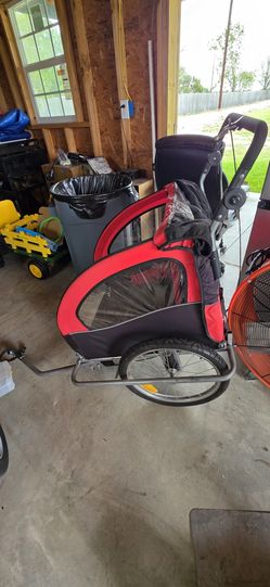 Aosom Elite 360 Swivel Bike Trailer for Kids Double Child Two-Wheel Bicycle Cargo Trailer