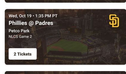 2 Padres Tickets