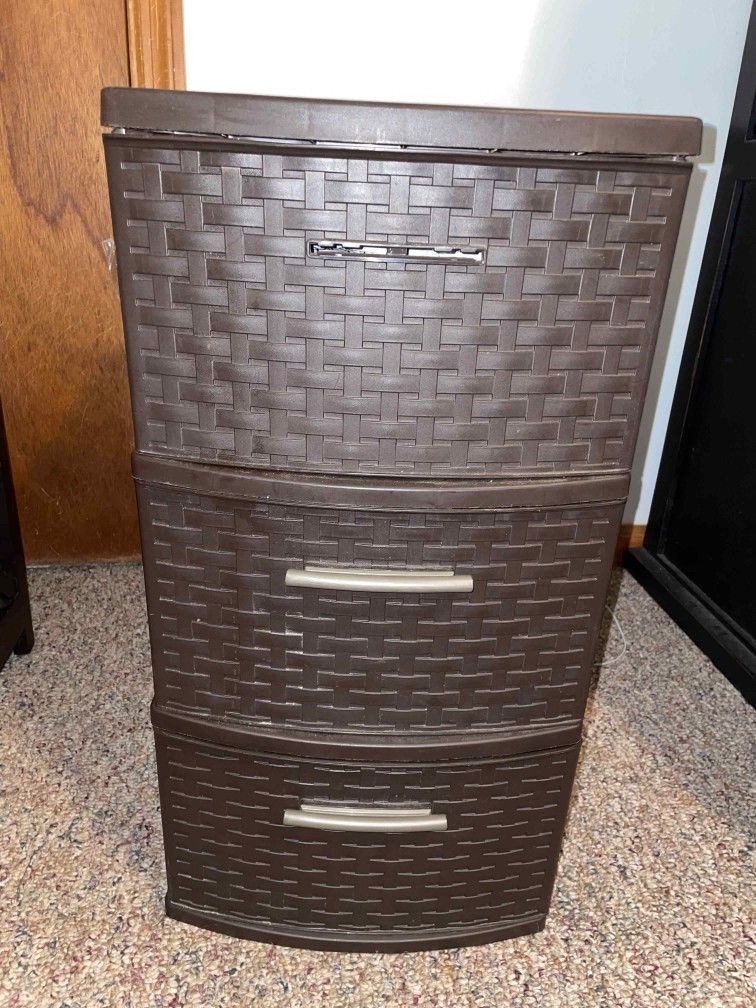   Brown Plastic Drawers