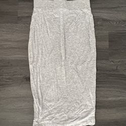 Light gray maxi pencil Skirt