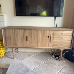 Scandinavian Design White Oak Sideboard