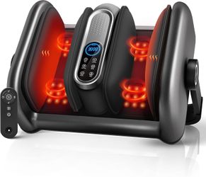 Foot & Calf Shiatsu Massager with Heat, Compression & Remote Control