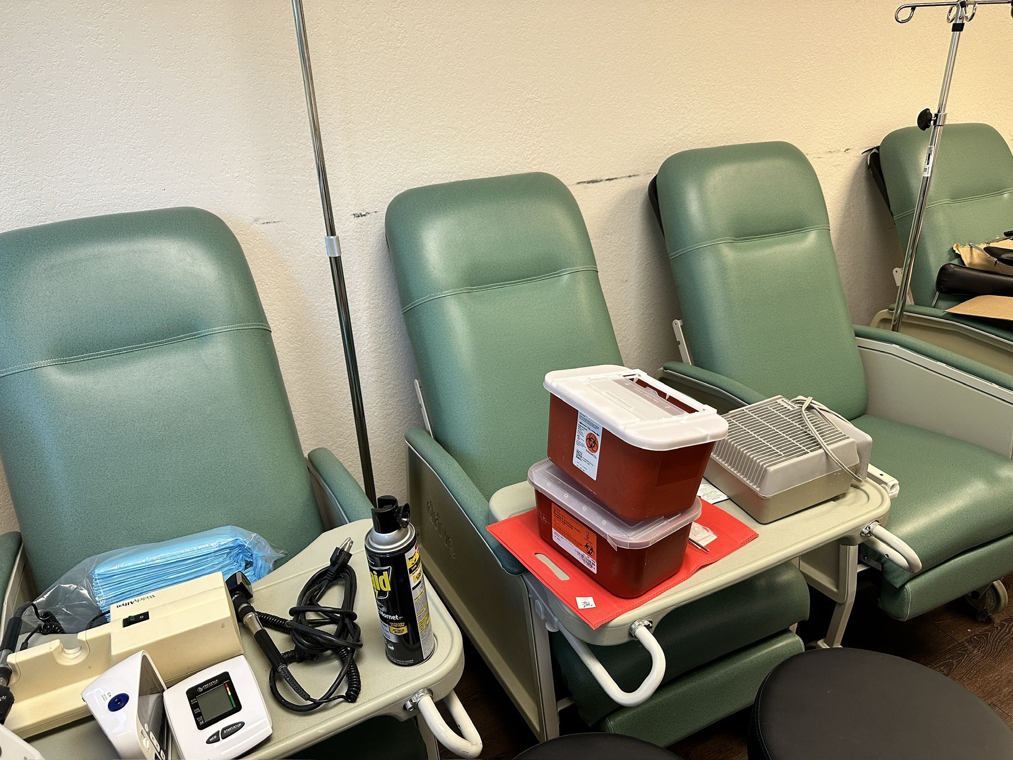 IV Chairs With Tray Tables “Medical Chairs”