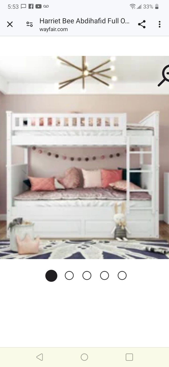 Full Over Full Bunk Bed.with Storage Drawers