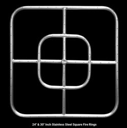 STAINLESS STEEL SQUARE FIRE RING