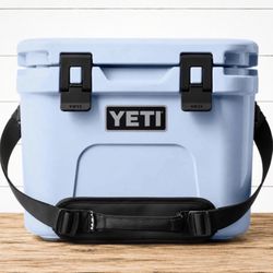 Yeti Roadie 15 w/lockport. Big Sky Blue. Brand New. 