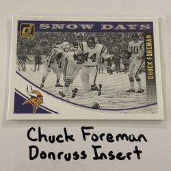 Chuck Foreman Minnesota Vikings All-Pro RB Donruss Short Print Insert Card. 