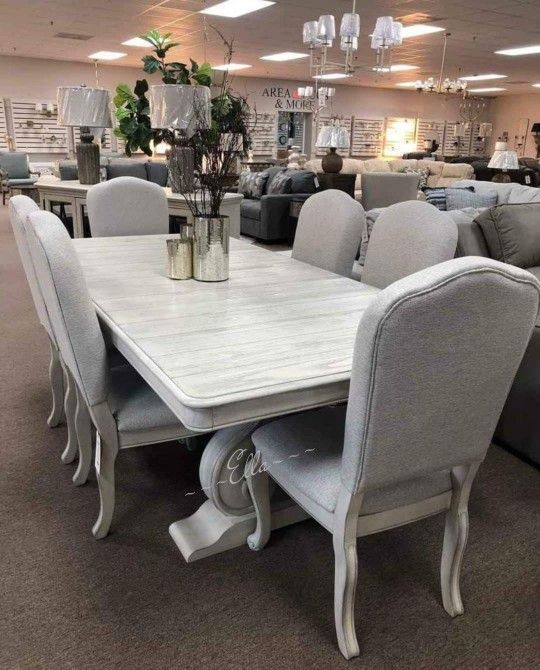 Arlendyne Antique White Dining Extension Table$10 Down Payment And Financing Available