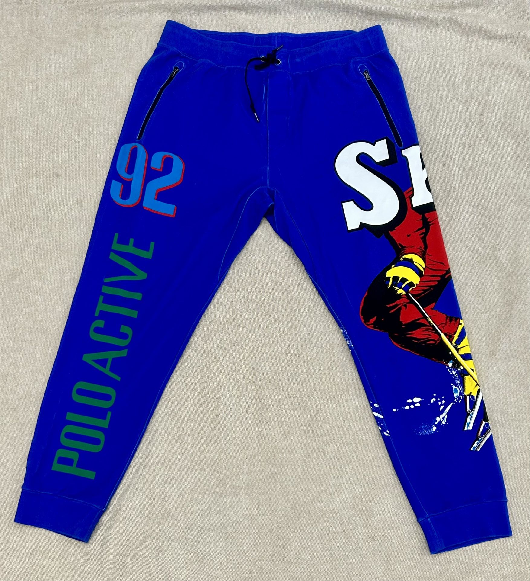 NWT POLO RALPH LAUREN DOWNHILL SKI 92 DOUBLE KNIT JOGGER SWEATPANTS SIZE XL TG