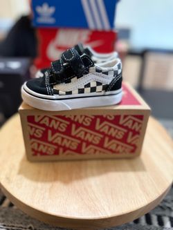Toddler Checker Vans size 4