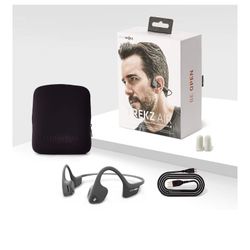  Aftershokz Air Bone Conduction Wireless Bluetooth Headphones, Slate Grey