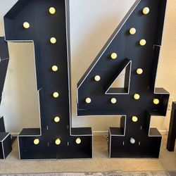 Number 14 Light Up Marquee 