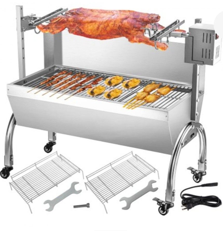 Hog Roasting Machine Pork Rotisserie Roaster 132LB 45W Motor for Lamp Goat