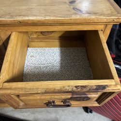 Solid Wood Dresser And Night Stand 