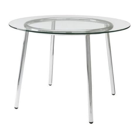Ikea round 40” dia. glass kitchen table