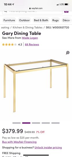 Gold modern beautiful dining table