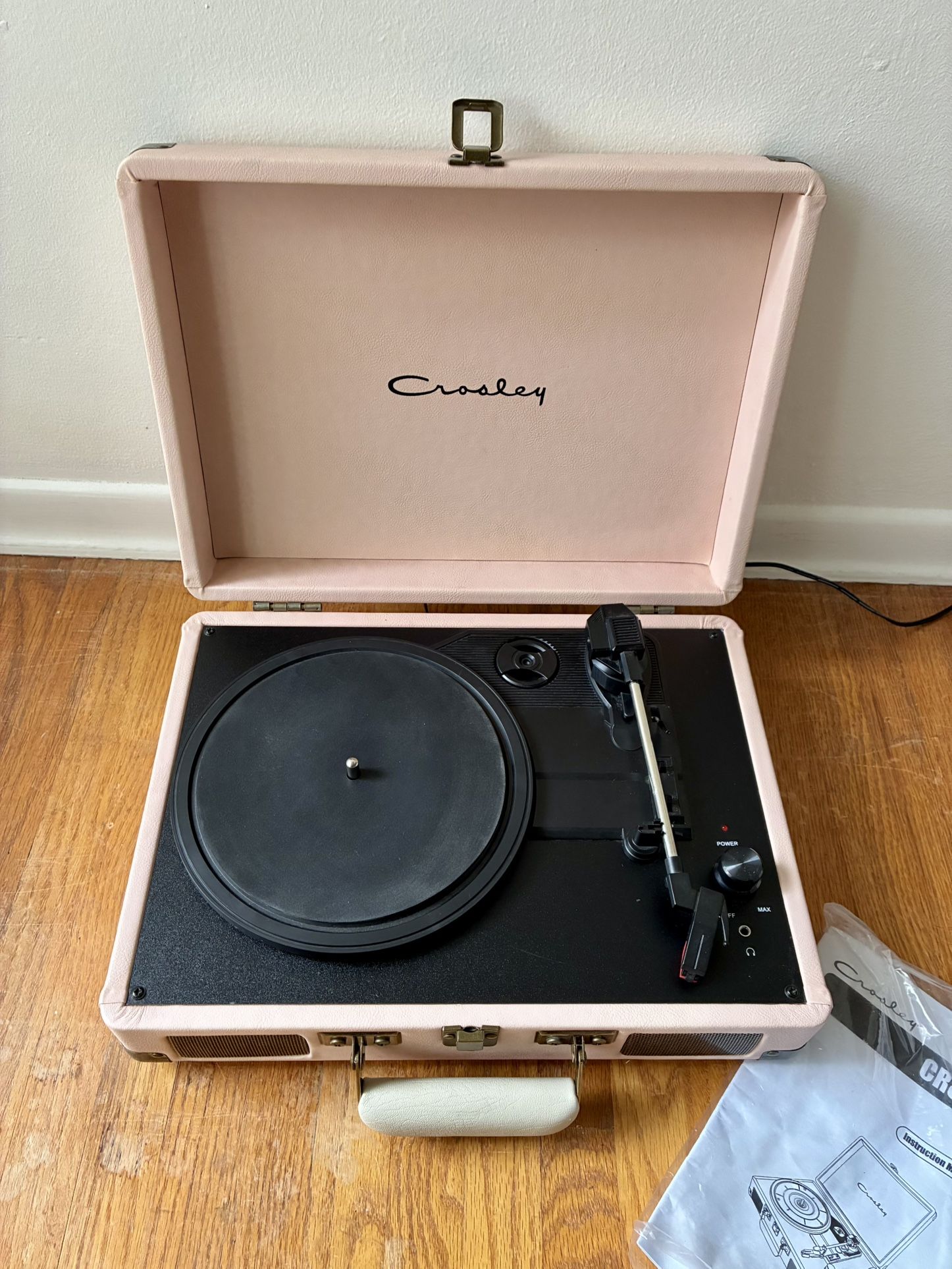 Pink Crosley Portable Record Player-Like New