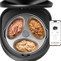 PETLIBRO Automatic Cat Feeder Wet Food with Stainless Steel Bowl, Refrigerated Auto Cat Feeder with Semiconductor Cooling, 3 Fresh Meals for 3 Days, A