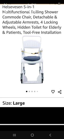 5 in 1 chair Multifunctional Helsevesen 5-in-1 rolling shower commode lift chair size large