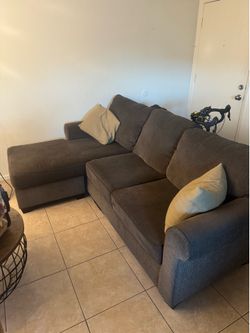 Sectional Couch with Ottoman 8 ft Length