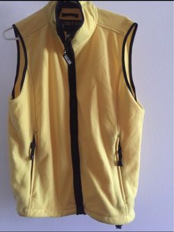 Yellow fleece vest