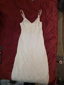 Long White Vintage Slip Dress