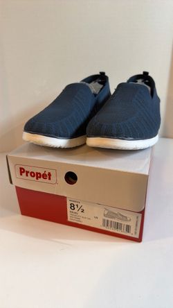 Propét Blue Knit Slip-On Shoes Womens Size 8.5 4E Extra Wide