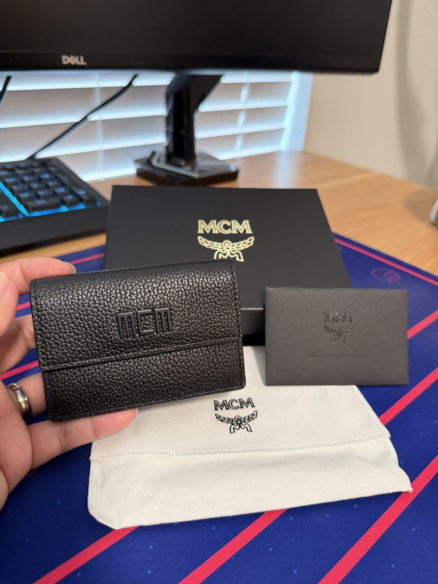 MCM Tech Leather Small Wallet