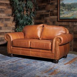 Loveseat Leather Sofa 