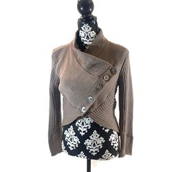 Anthropologie PURE Hand Knit Asymmetrical Sweater