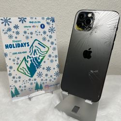 iPhone 12 Pro 128gb Unlocked 72% 🔋 Health. Front and back is crack but Fully Fuctional 