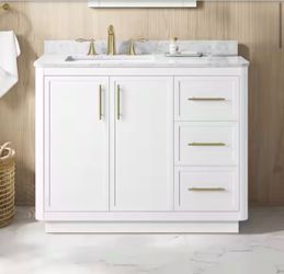 Home Decorators 42” White Bath Vanity w/ Sink