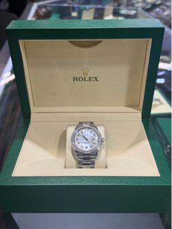 Rolex Datejust 36mm – Custom Mother of Pearl Diamond Dial & Diamond Bezel