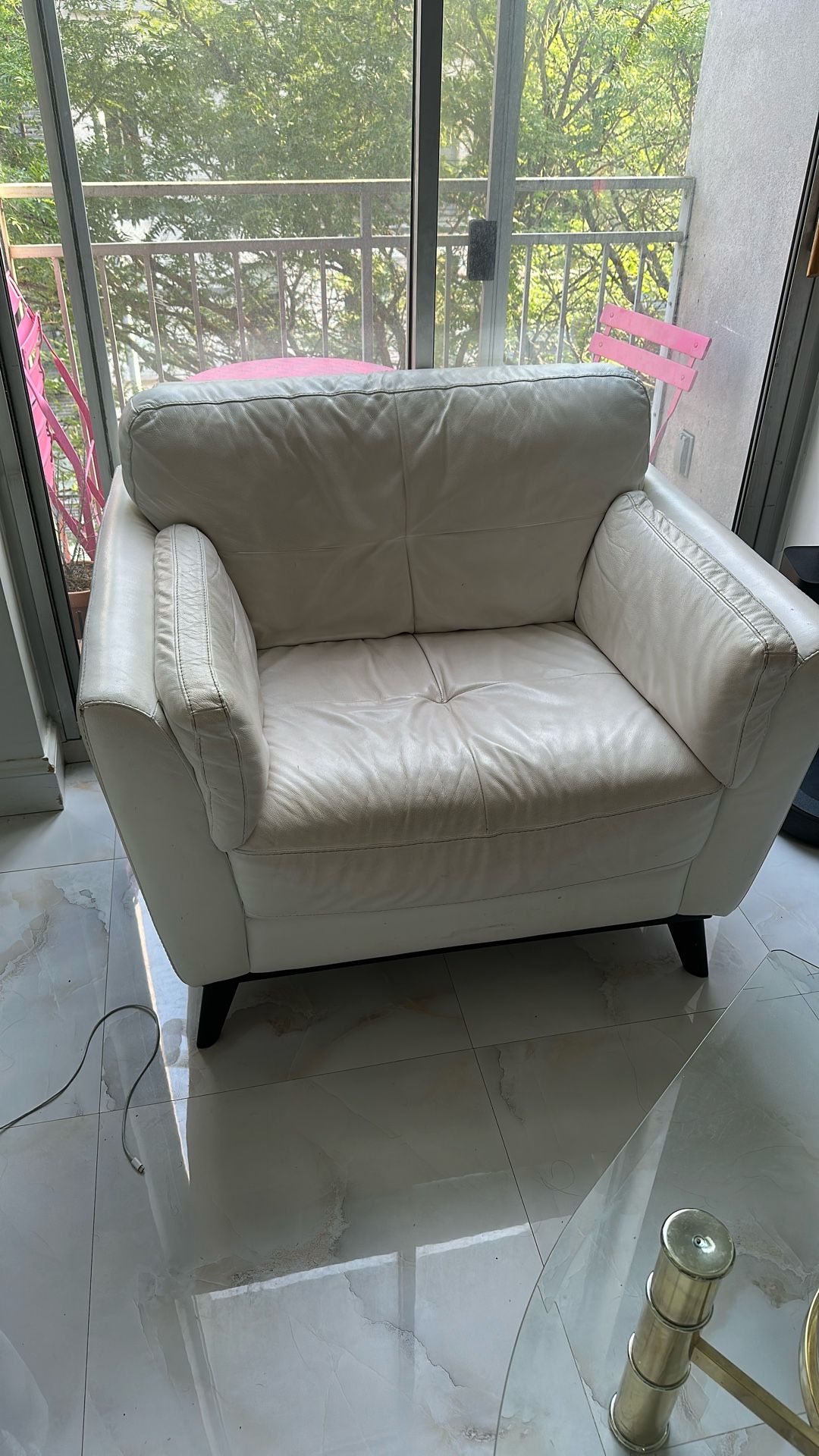 White Leather Chair